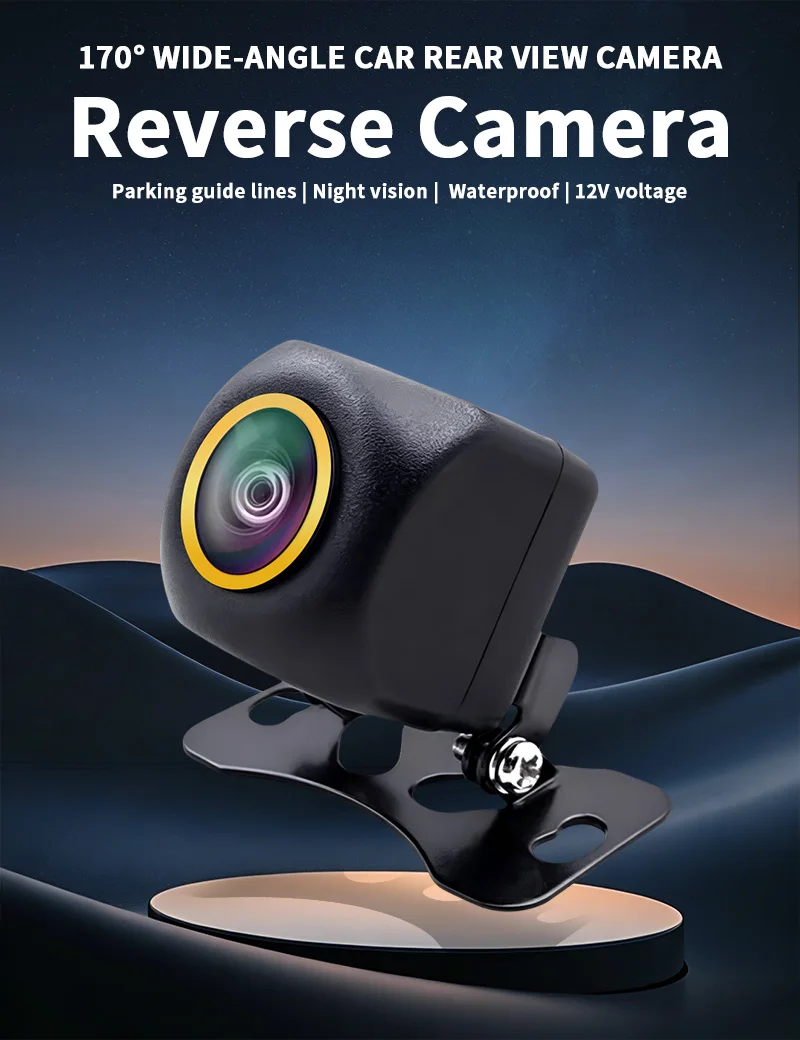 AHD 1080P Fisheye-Rückfahrkamera 170° ° Weitwinkel-Nachtsicht Wasserdichte Universelle Auto-Rückfahrkamera – Detail 1