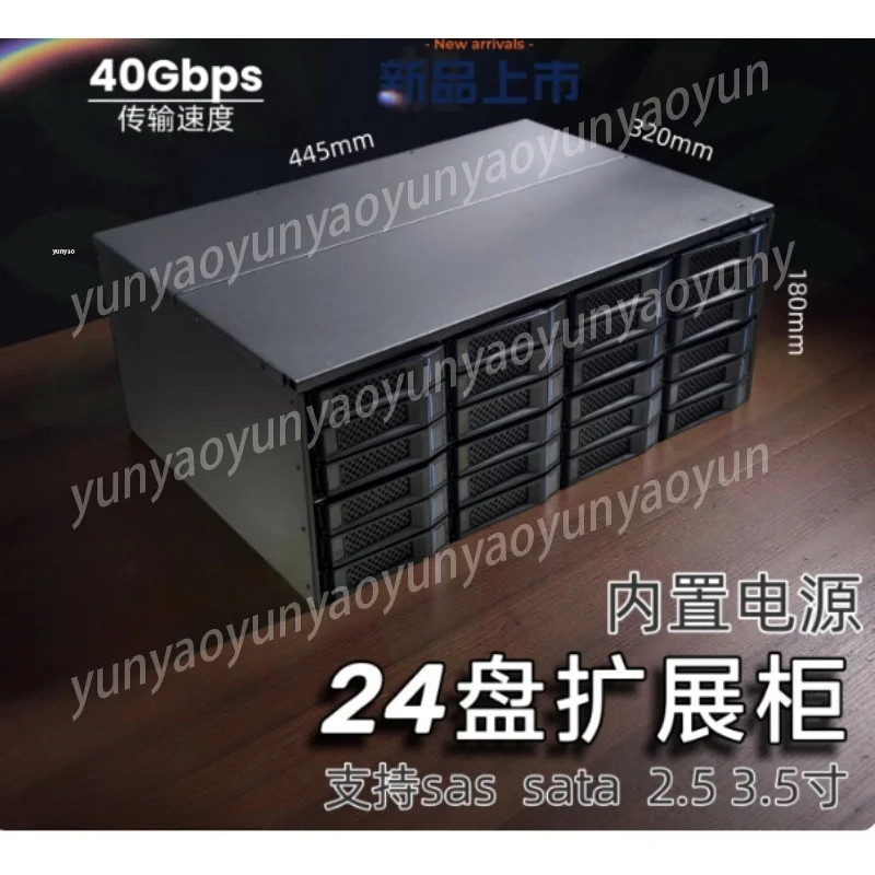 Metal M424 4U 24 Bay 12G Metal Storage Expansion Rack Cabinet for Server NAS Storage Expansion