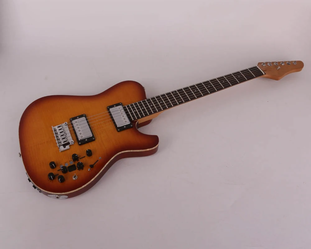 

Silent travel electric guitar portable built in effect