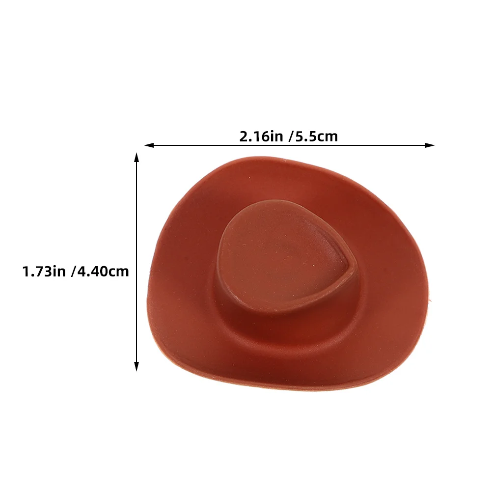 60Pcs Miniature Cowboy Hats Lightweight Plastic Western Party Favors for Dollhouse Decoration Craft Activities Themed Events