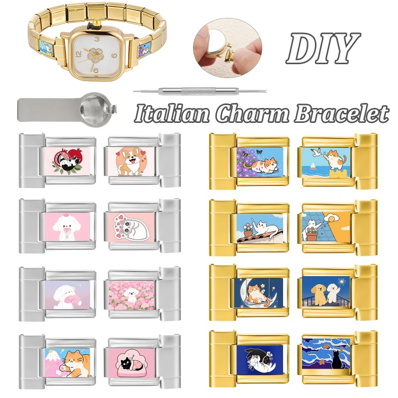 Новый-2-цветный-ремешок-для-часов-с-милым-мультяшным-котом-аксессуары-итальянский-шарм-изготовление-своими-руками-из-нержавеющей-стали-мужские-и-женские-ювелирные-изделия-подарки