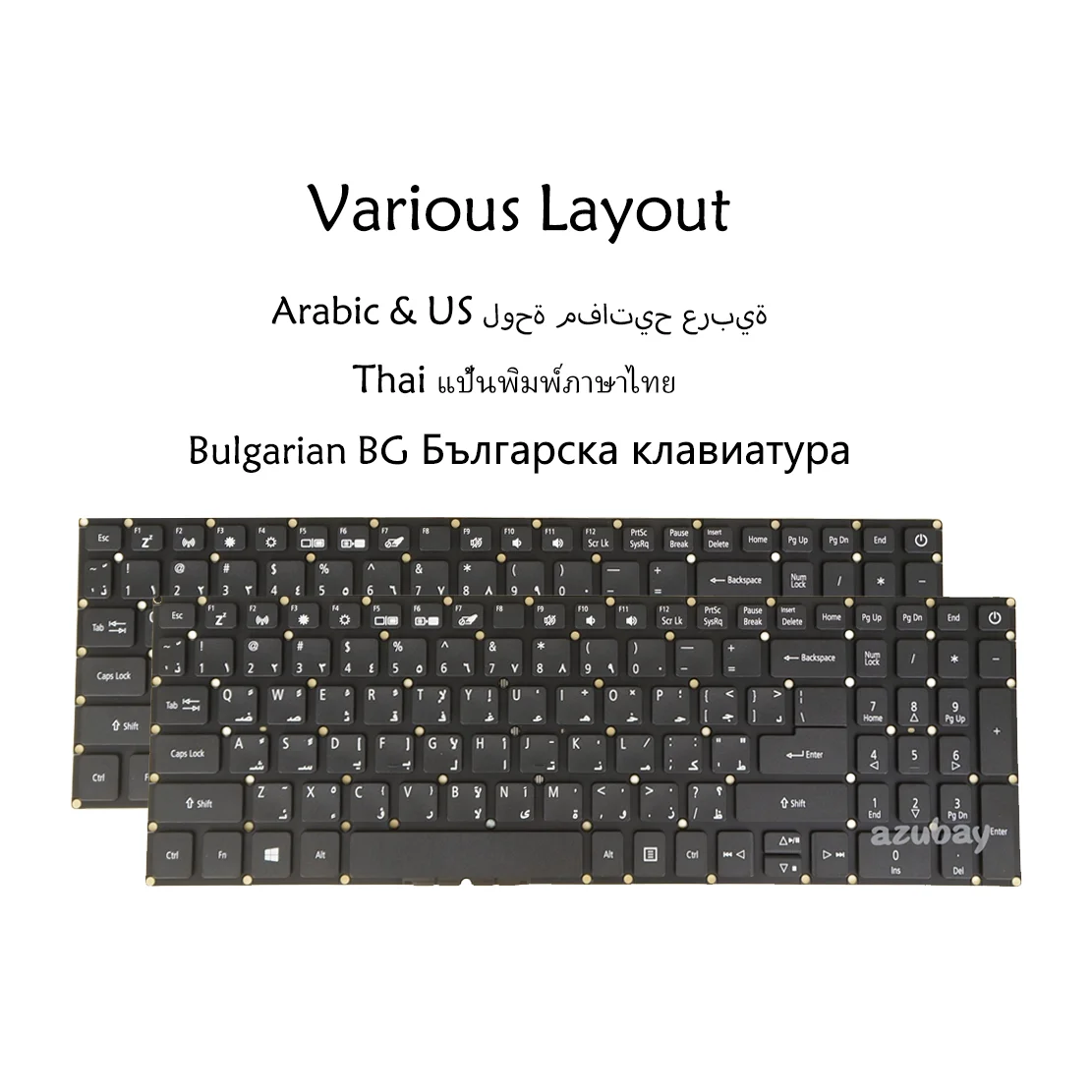 Teclado árabe, búlgaro y tailandés para Acer Aspire, A315-32, A315-33, A315-41, A315-41G, A315-53, A315-53G, lv5t _ a80b, nuevo