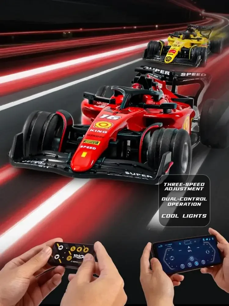 2.4G RC voiture 1/64 Mini alliage formule voiture de course télécommande voiture véhicule jouet lumières radiocommandé dérive voitures jouets garçons cadeaux