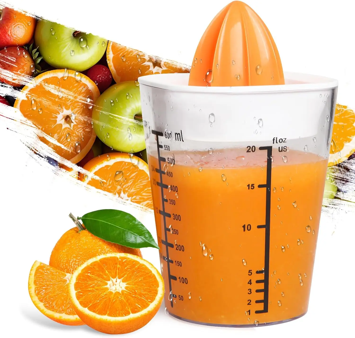 Espremedor Manual de Cítricos, Espremedor Multifuncional para Limão, Lima e Laranja, Capacidade de 20 Onças