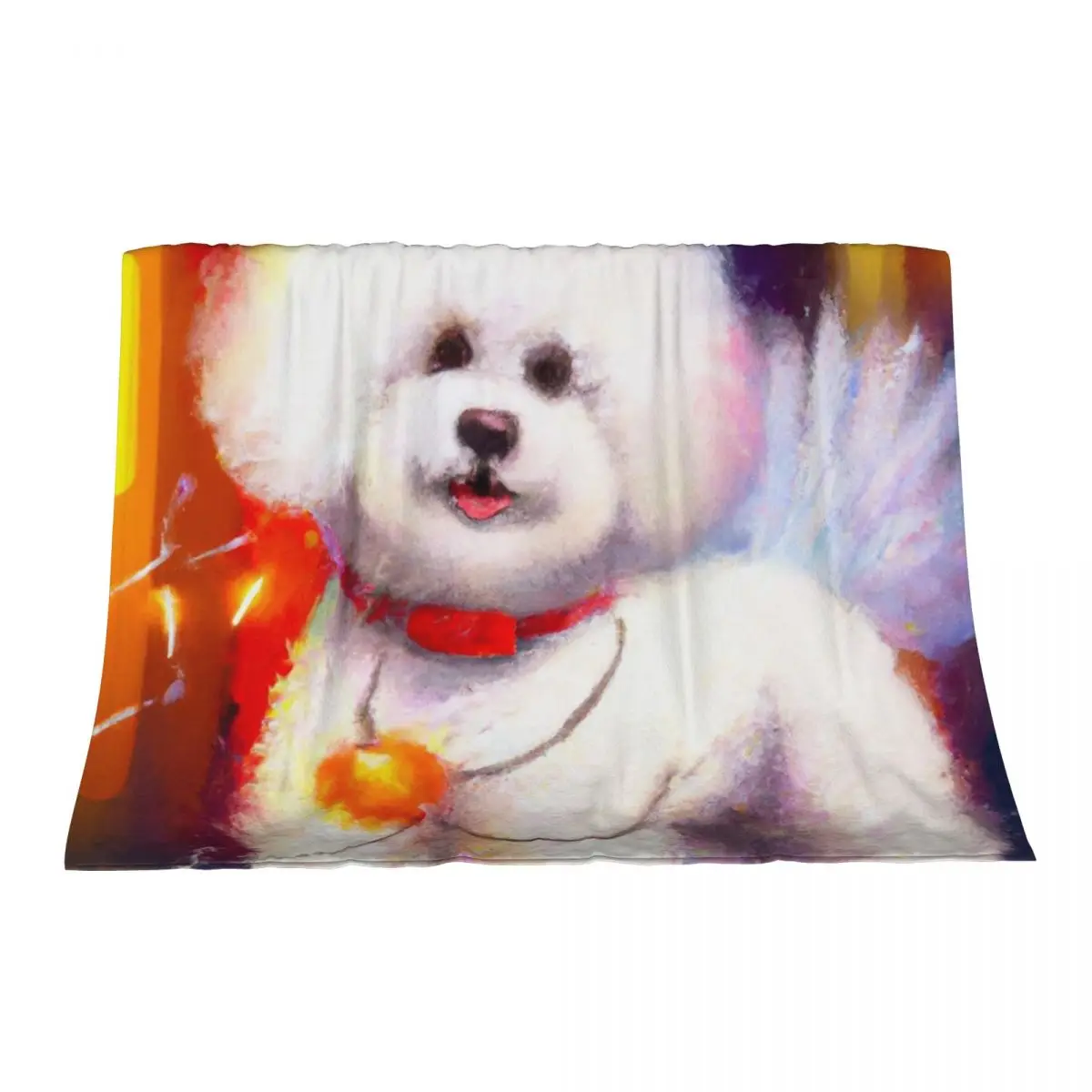 

Cute Bichon Frisé Drawing Throw Blanket Soft Beds Sofa Quilt Quilt halloween Blankets