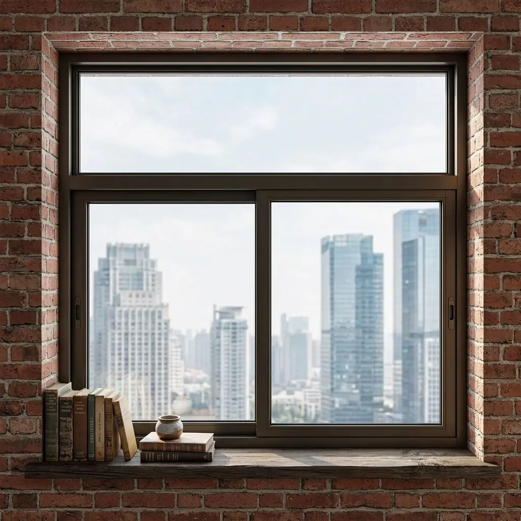 Fashion Design Large Size Living Room Viewing Window Exquisite Manual Rainproof Sliding Windows Rainproof Double Glazing Windows