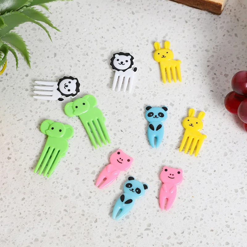 54pcs/set Children\'s Bento Sauce Bottle Mini Cartoon Seasoning Squeeze Bottle Children Snack Cake Fruit Forks Silicone Lunch Box