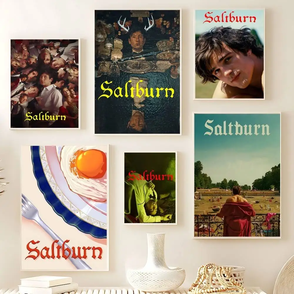 Película clásica Saltburn, póster Vintage, cuadro, lienzo, pintura, arte de pared, decoración del hogar, impresión para decoración para sala de estar