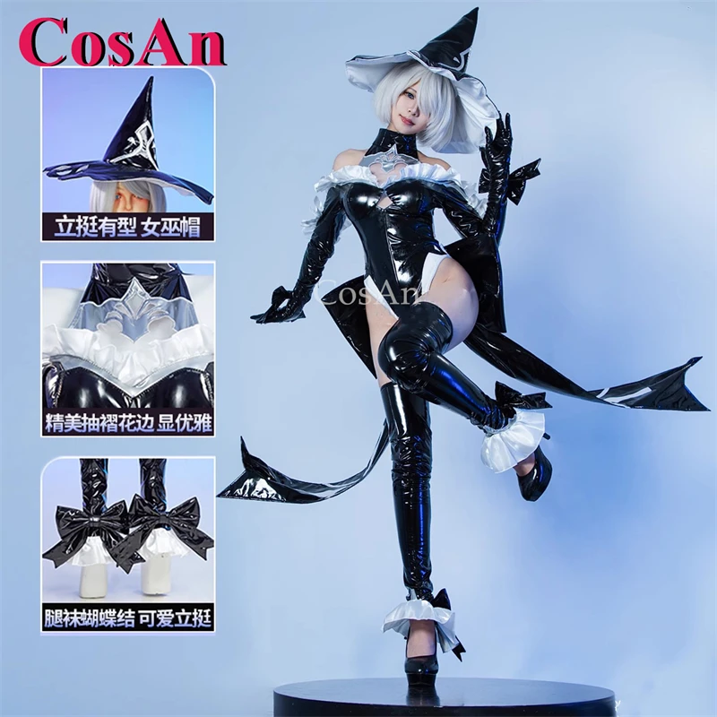 

CosAn Game NieR: Automata 2B Cosplay Costumes Fashion Sweet Witch Jumpsuit Uniform Full Set Halloween Party Role Play Clothing