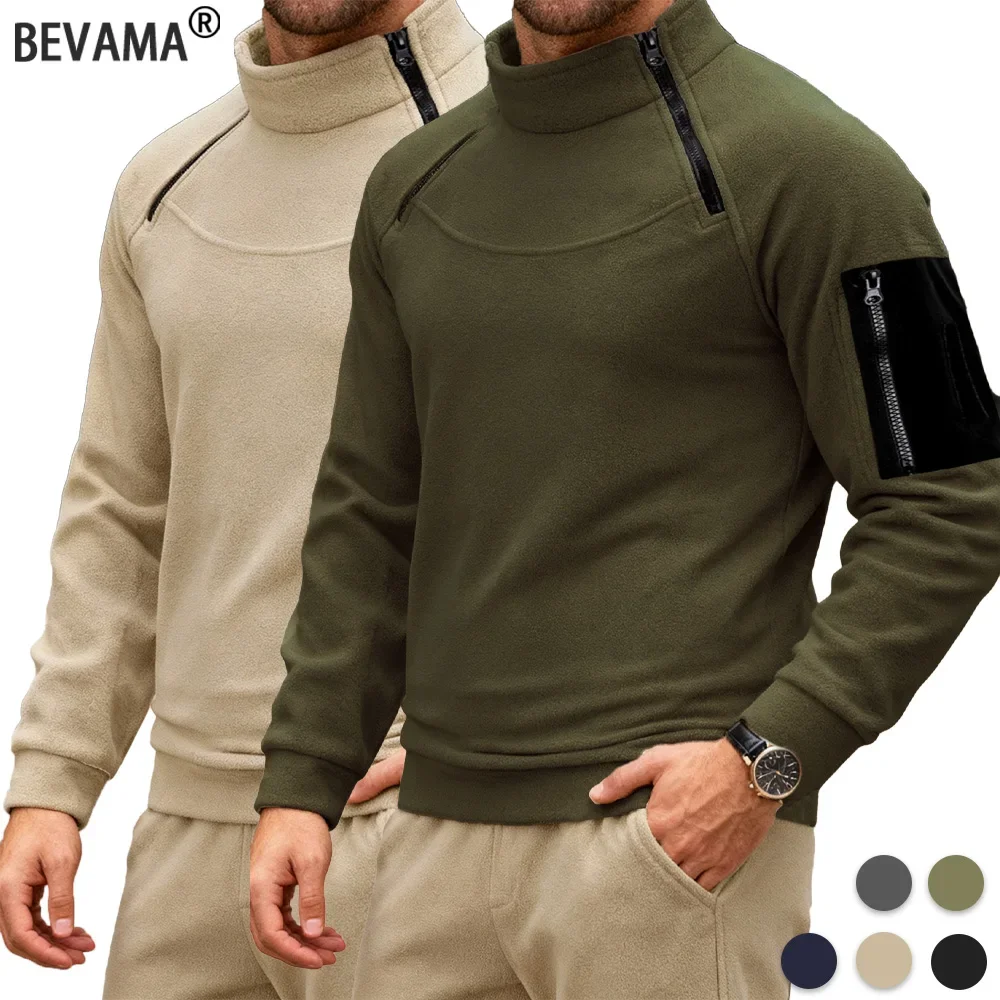 

Men's Long Sleeve Tactical Sweatshirts Outdoor Military Autumn Winter Warm Pullover Men Windproof Coat Thermal Hiking Sweatshirt