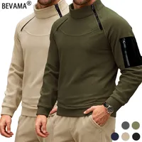 Men's Long Sleeve Tactical Sweatshirts Outdoor Military Autumn Winter Warm Pullover Men Windproof Coat Thermal Hiking Sweatshirt