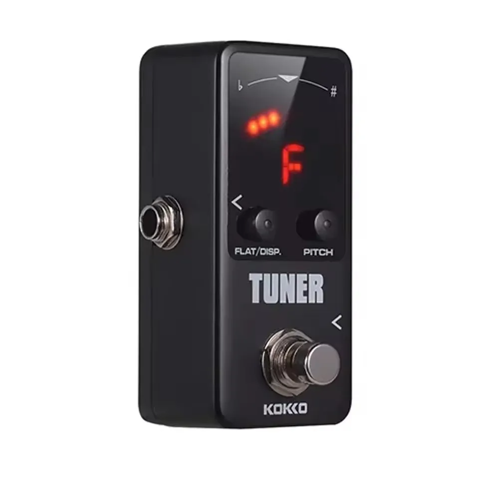 KOKKO Tuner Mini Electric Guitar Tuner Effect Pedal with LED Display True Bypass Guitar Effects Pedal Instrument Accessories