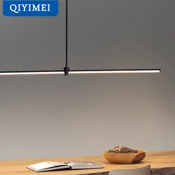 QIYIMEI Modern Minimalist Led Pendant Lamp For Living Room Bedroom Dining Kitchen Home Decor Black Lamps Indoor Pendant Lighting