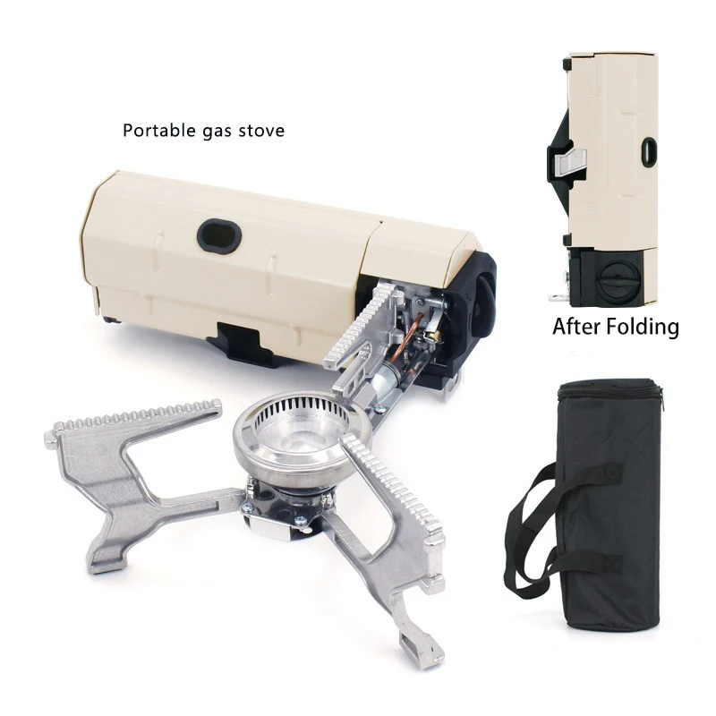

Portable Foldable Outdoor Camping Butane Stove With Storage Bag Suitable For Camping Hiking Picnicking Backpacking And RV Trips