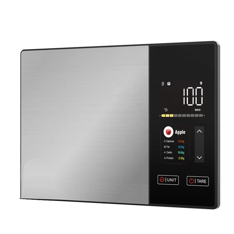 

HLZS-Kitchen Scale Stainless Steel 11LB/5Kg Weight Food Calorie Protein Fat Carbs Nutritional Calculator For Healthy For Healthy