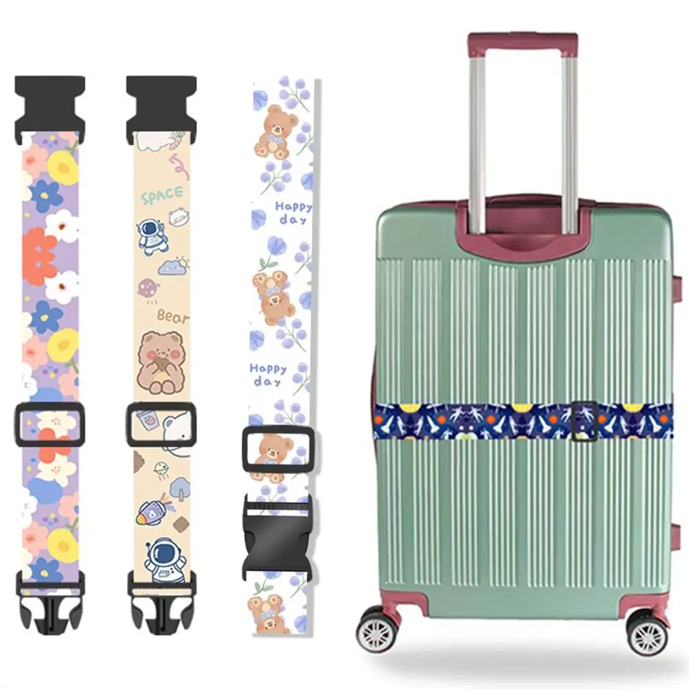 Polyester Fibre Luggage Buckle Strap Elastic Adjustable Luggage Bundling Belt Anti-lost Anti-theft Suitcase Belts Travel