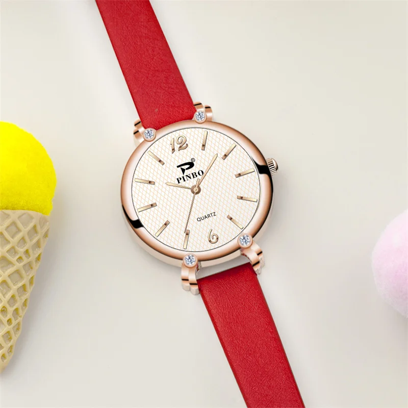 Đồng Hồ Relogio Feminino Mới Đồng Hồ Thời Trang Cho Nữ Thương Hiệu Sang Trọng Da Nữ Đồng Hồ Thạch Anh Nữ Duyên Dáng Vòng Tay Đồng Hồ Đeo Tay Đồng Hồ