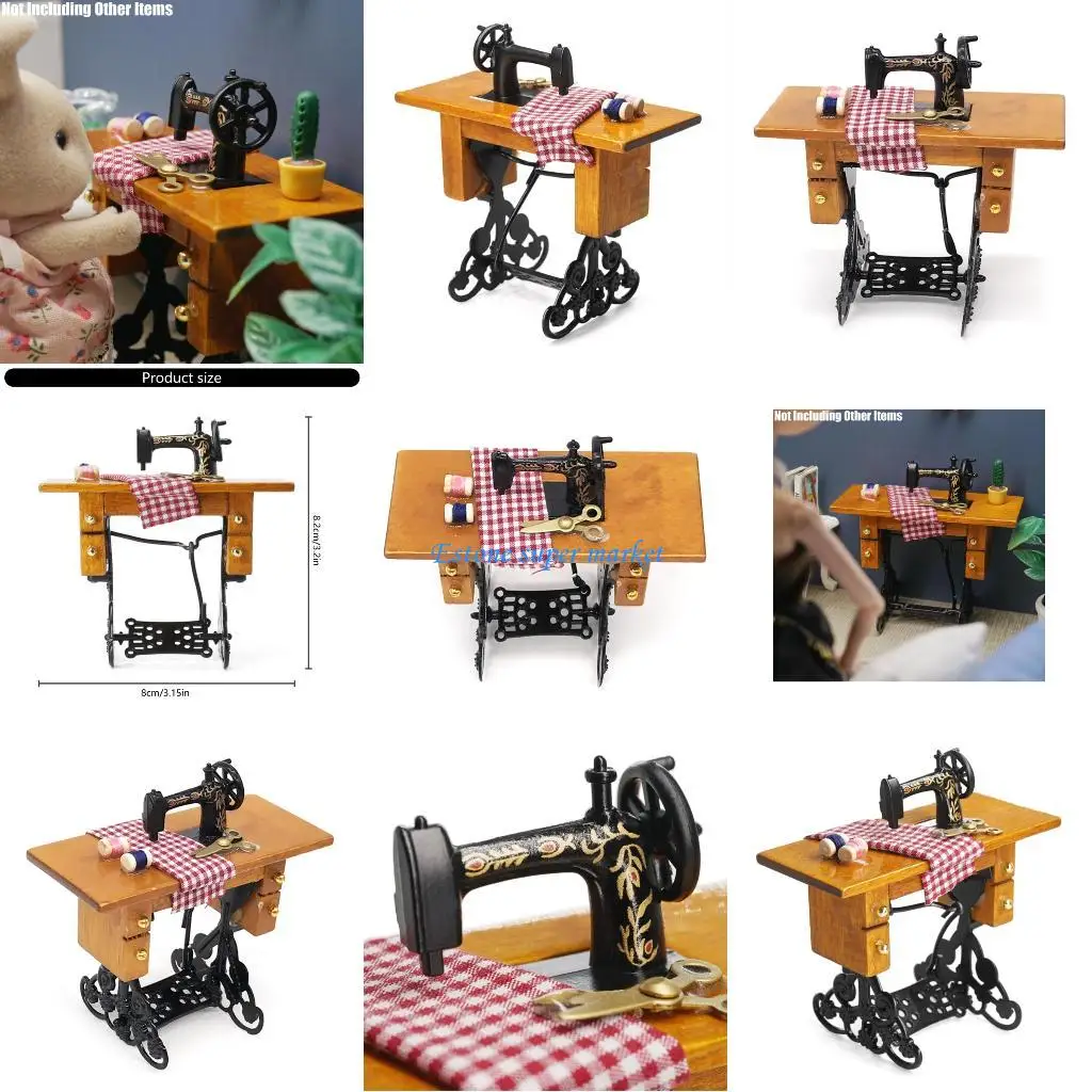 

090b Ностальгическая мини -швейная машина для энтузиастов искусства и коллекционеров притворяется игрой