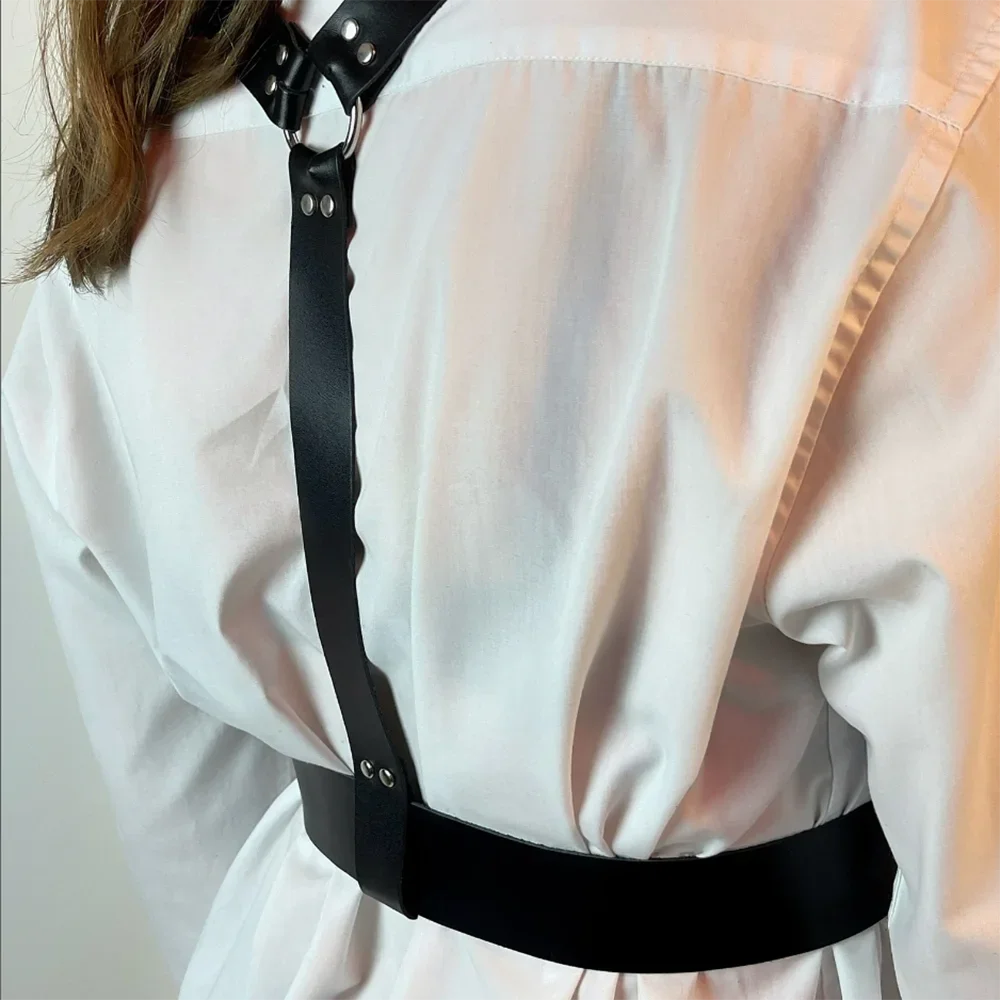 UYEE パンクベルト女性のファッションハーネスベルト Pu レザーボディハーネスコルセットフェチ衣類フェスティバル絶賛衣装サスペンダー