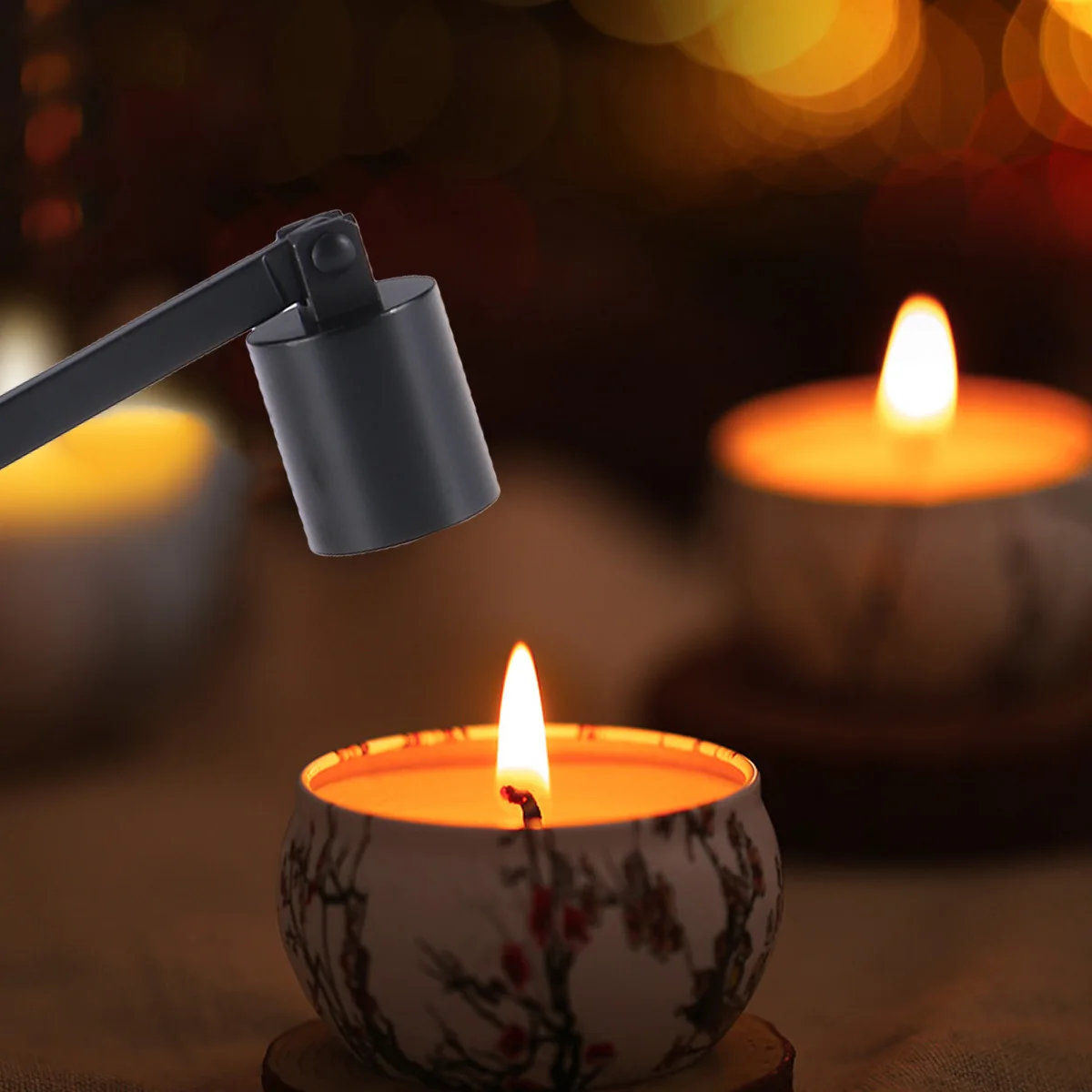 

Stainless Steel Snuffer Rose Gold Extinguish Candles Wick Trimmer Extinguisher Home Wedding Party