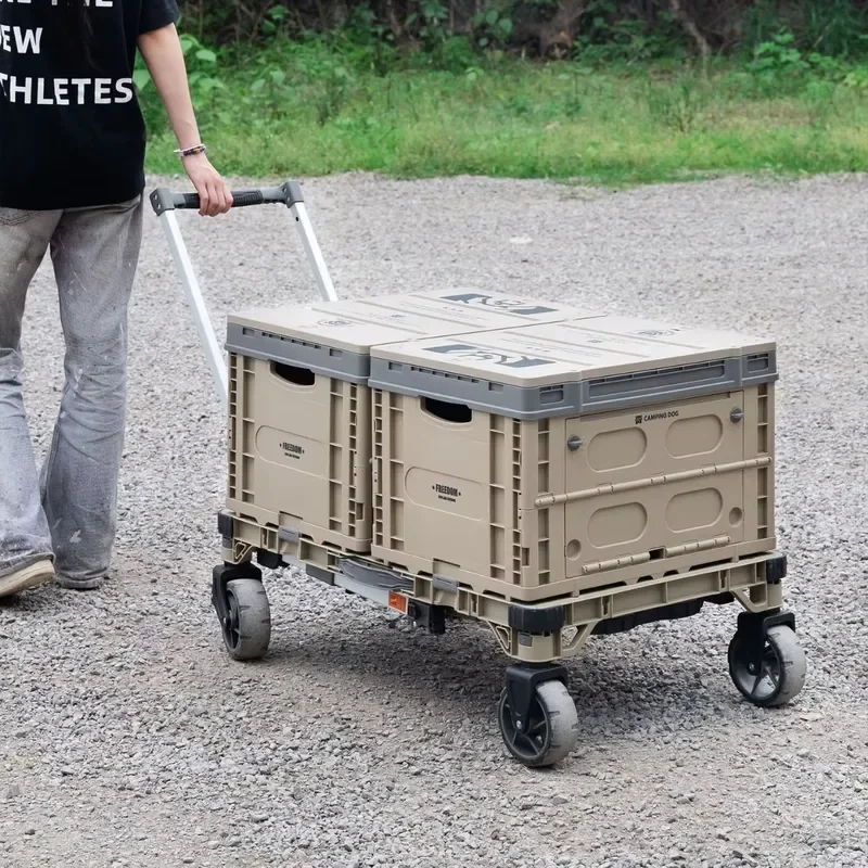 Outdoor Folding Wagon Table Fashionable Tactical Cart for Camping