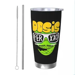 Feid Ferxxo bicchiere isolato con coperchio a cannucce Feid Nitro Jam Tou tazze da caffè in acciaio inossidabile tazza da viaggio per bevande calde e fredde, 20oz