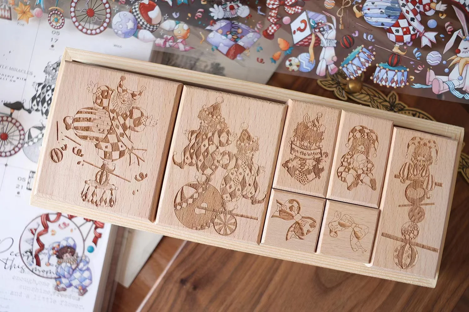 Lovely Time Circle Wooden Rubber Stamp for DIY Scrapbooking Photo Album Card Making