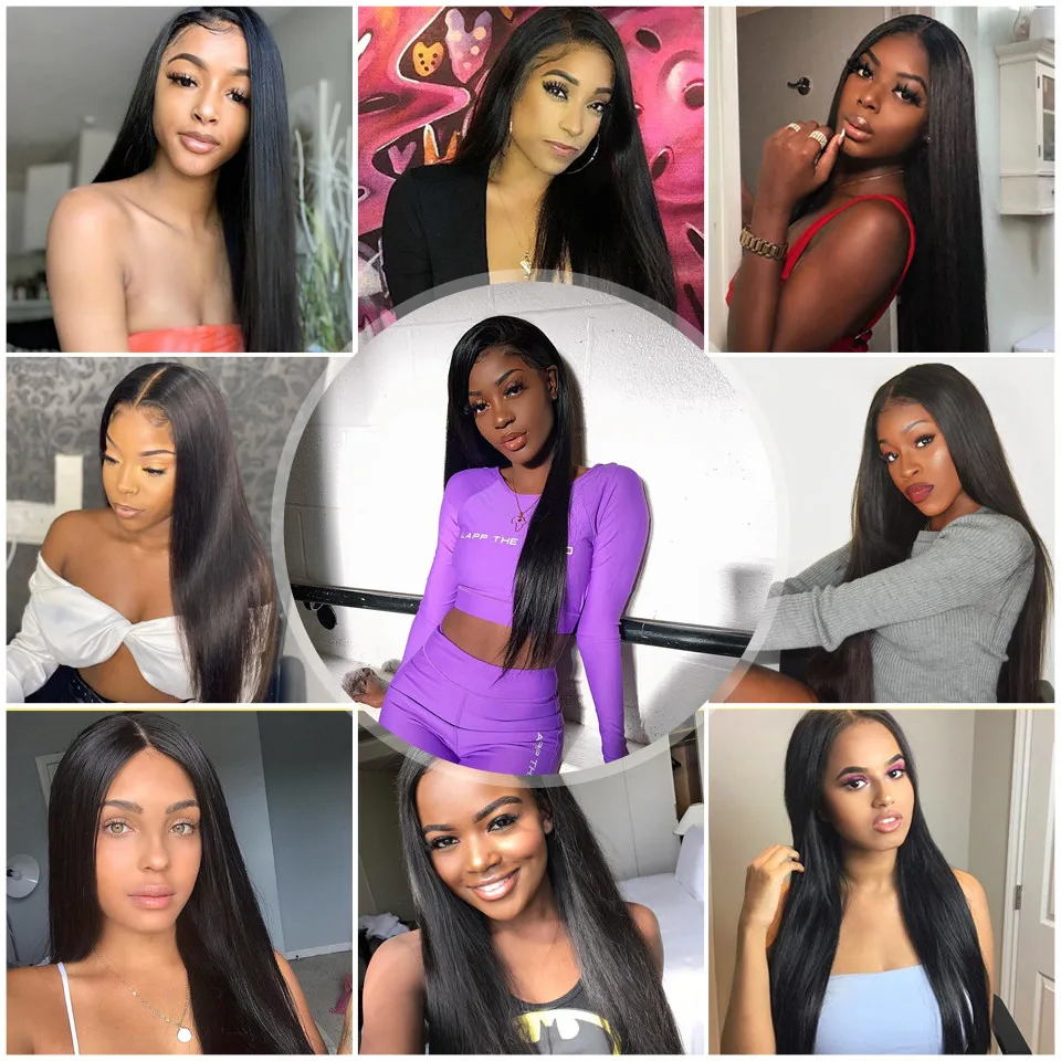 Straight Bundles 100% Human Hair 1/2/3/4 Raw Hair Bundles Deal Brazilian Hair Remy Extension Double Weft Hair Weaving For Women