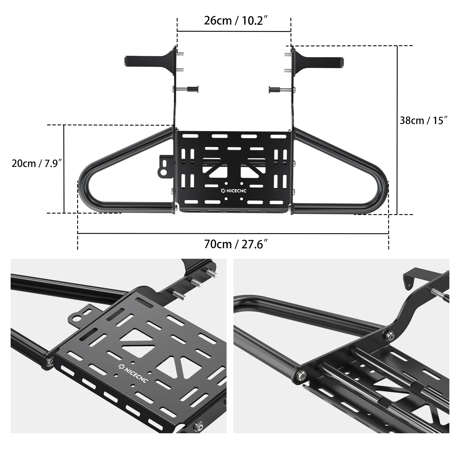 NICECNC Für Yamaha Raptor 700 700R 2006-2026 Hintere Haltestange aus Aluminium, Mehrzweck-ATV-Zubehör, ersetzt 1PE-F845R-00-00 – Detail 10
