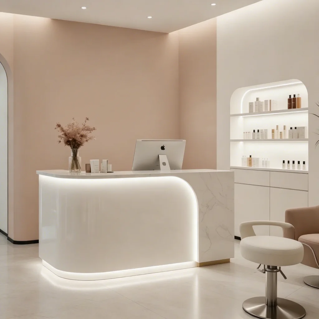 Cosmetics Stores Nail Salons Beauty Parlors Clothing Stores Company Reception Desks Small Bars Marble-lacquered Cash Registers