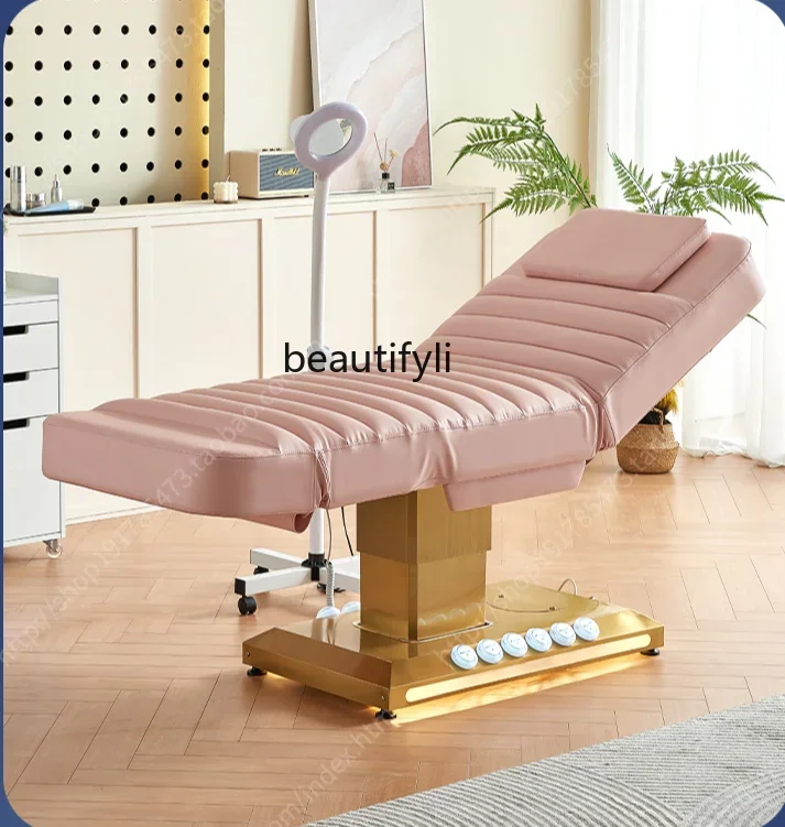 Electric Beauty Bed with Foot Control Integrated Massage Couch Multi-Function Lifting Tattoo Couch Beauty Salon