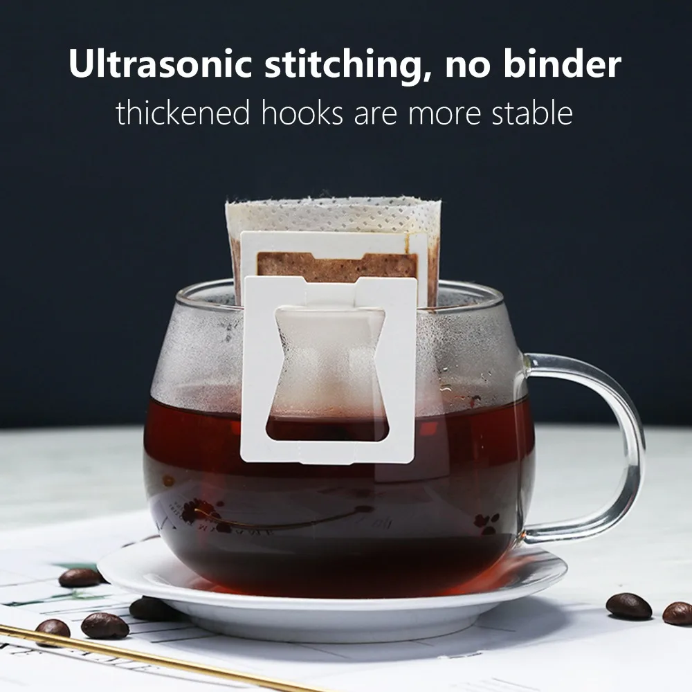 50pcs set 50 Count Coffee Filter Bags Disposable Single Serve Single Serve Coffee Filters Mess-Free Fast Brew Hanging Ear Design