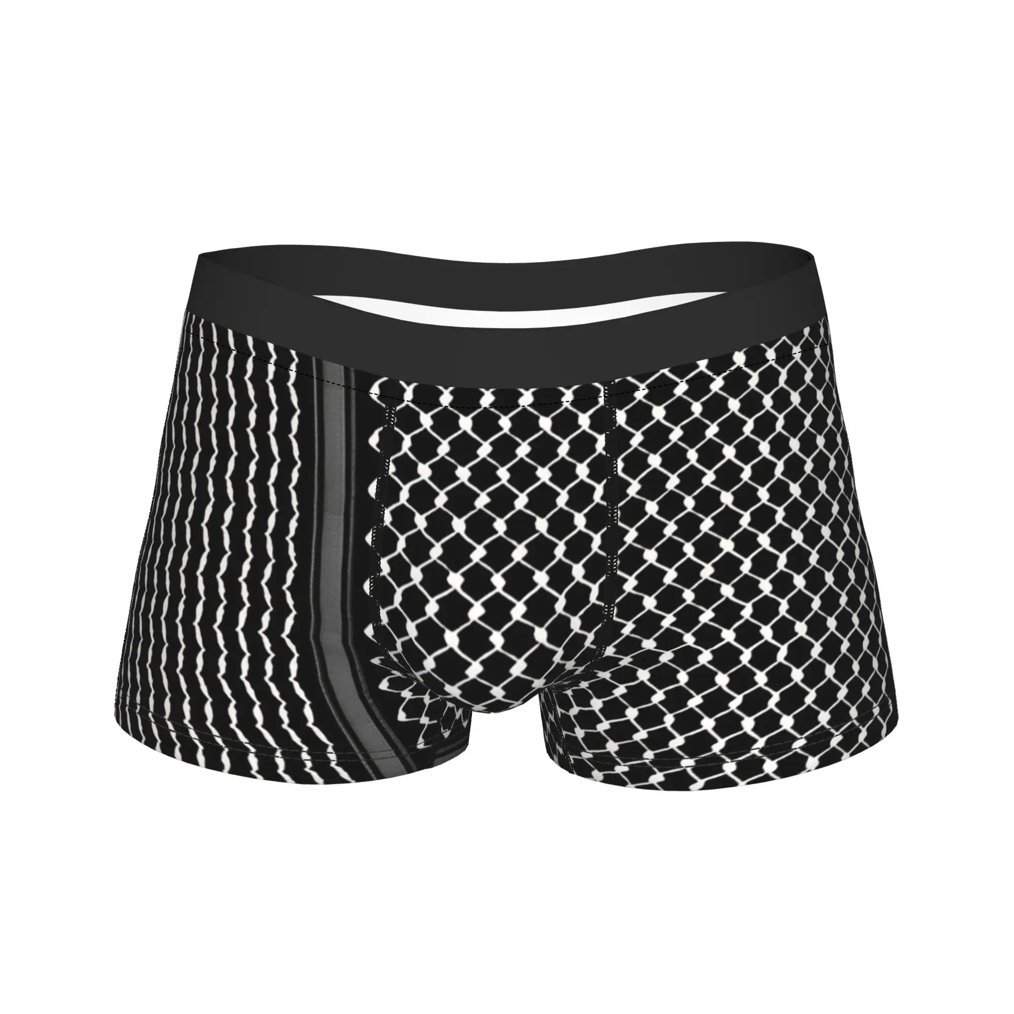 

Traditional Hatta Kufiya Men Underwear Folk keffiyeh Boxer Briefs Shorts Panties Printed Breathable Underpants Male M-XXL