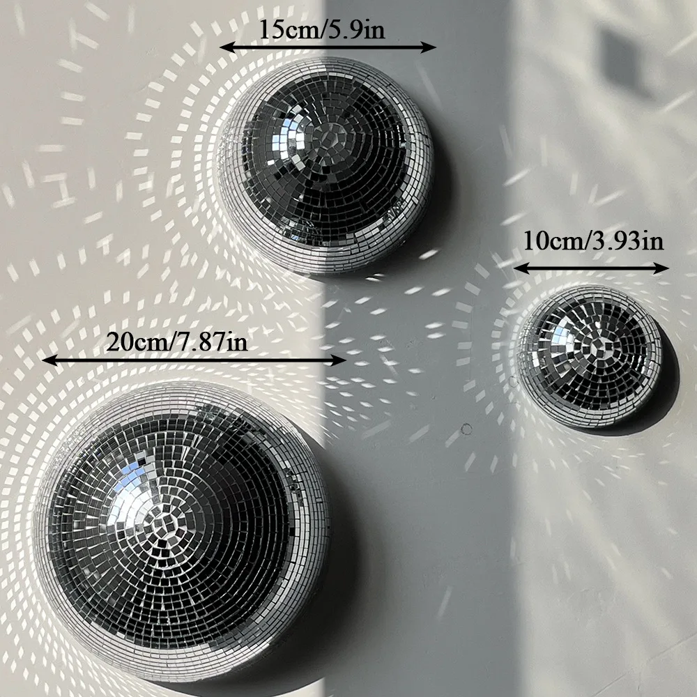 3pcs Disco ball disco ball colorful reflective pieces hemispherical wedding stage mirror