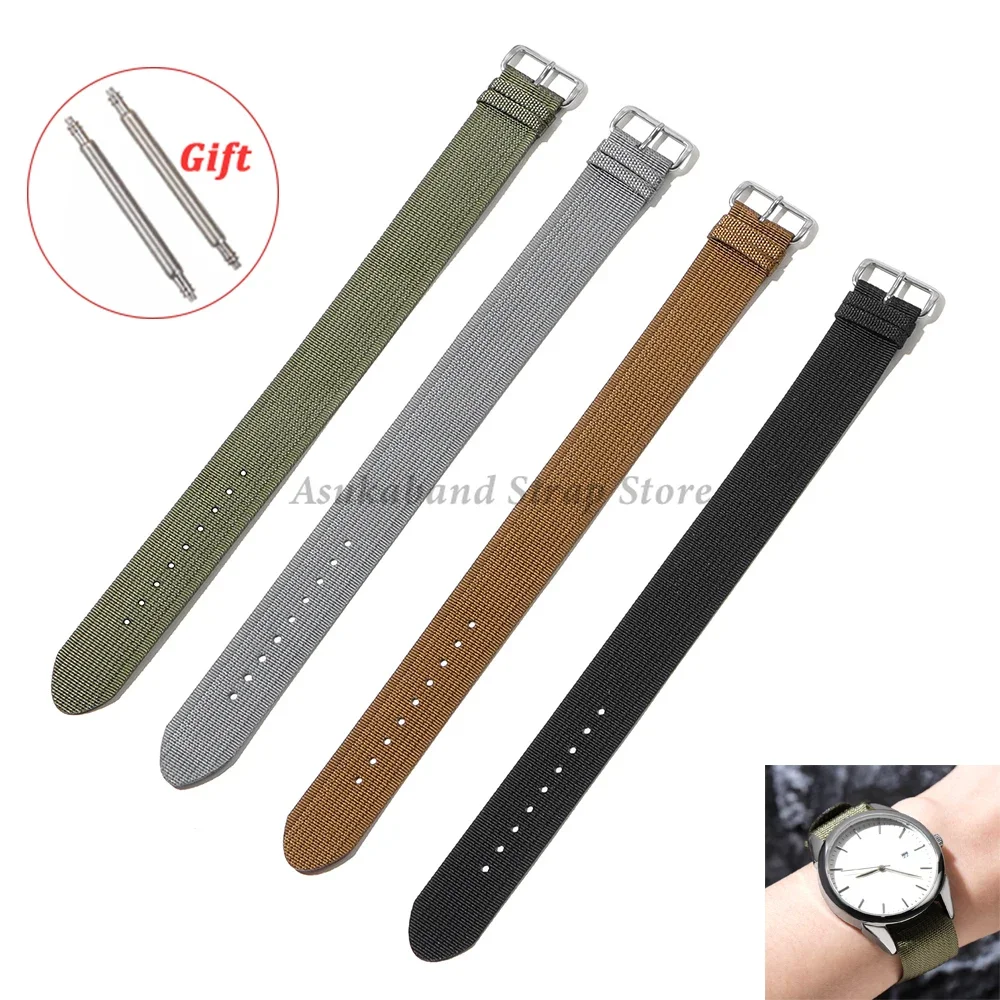 20 مللي متر 22 مللي متر مضلع النايلون حزام الساعات النسيج ل أوميغا ل تيودور ل سايكو الرياضة قماش حزام الساعات سوار الرجال النساء معصمه أحزمة