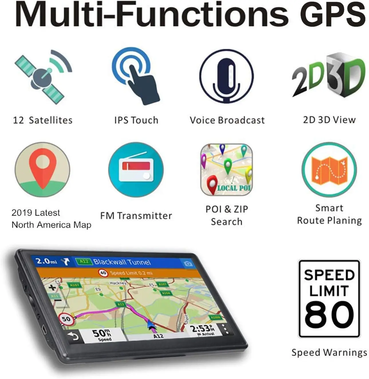 N700 GPS Navigator لشاحنة السيارة RV 2025، سائقي الشاحنات التجارية GPS، نظام تحديد المواقع لشبه شاحنة، تحديثات خرائط مدى الحياة مجانية، 7 بوصة