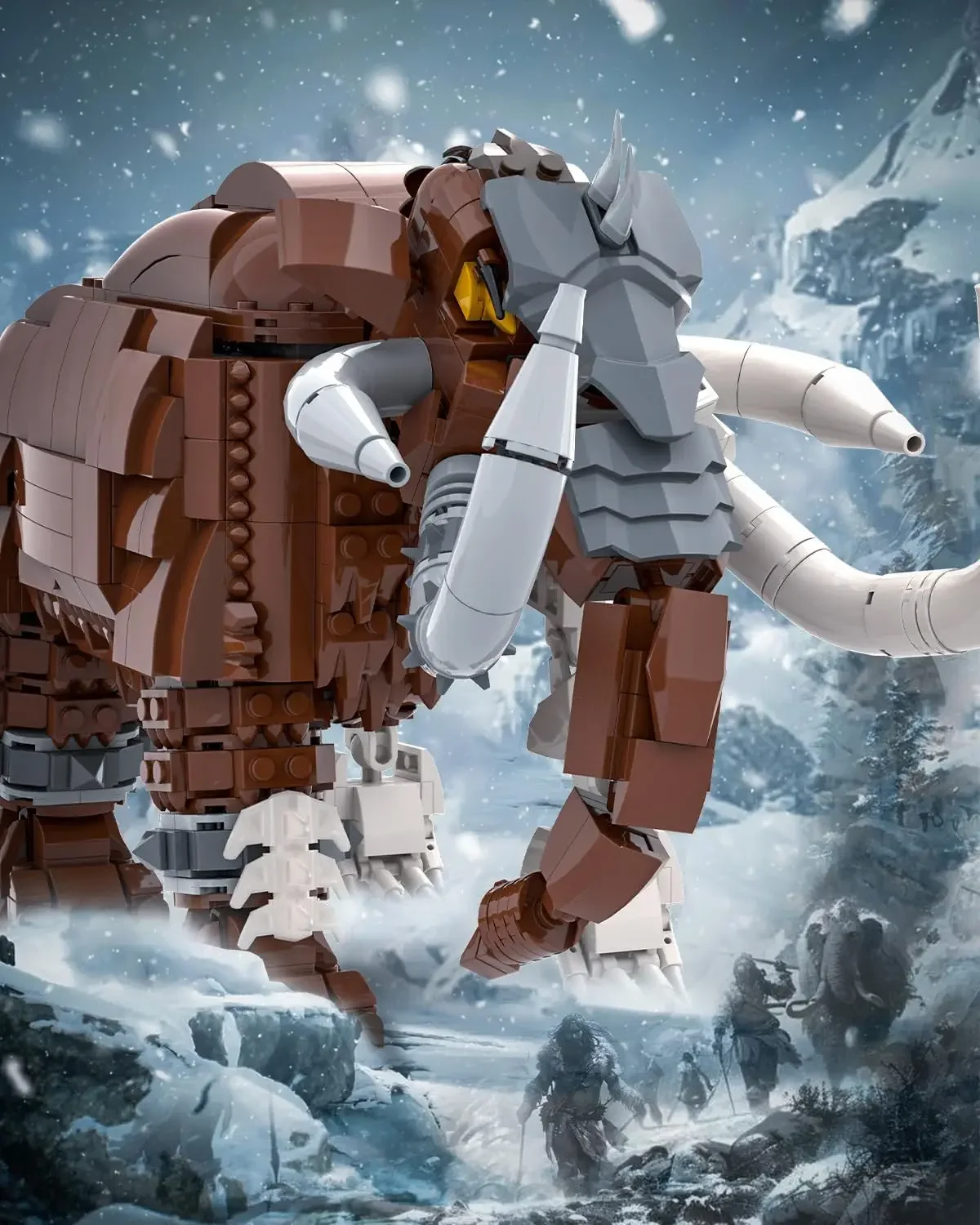 1310 قطعة الهيكل العظمي الماموث اللبنات الجوراسي نماذج للحيوانات الإبداعية سطح المكتب زخرفة هدية عيد ميلاد للبنين الاطفال اللعب #2