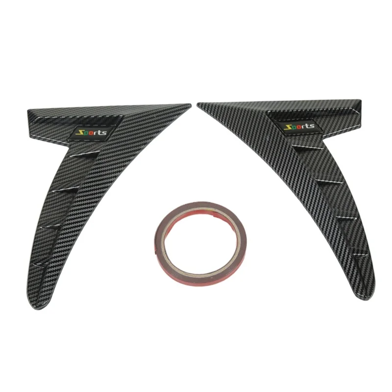 

Pair Of Side Air Vent Trim Sport Style TPU High Toughness Universal Side Air Outlet Frame For Car Carbon Fiber Style