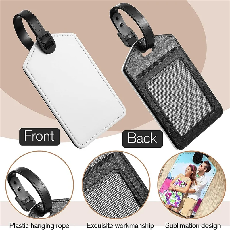 AA84 20 упаковок сублимационные заготовки, багажные бирки из искусственной кожи, теплопередающая сумка, бирки, багажные бирки для дорожного чемодана, спортивные сумки Holde