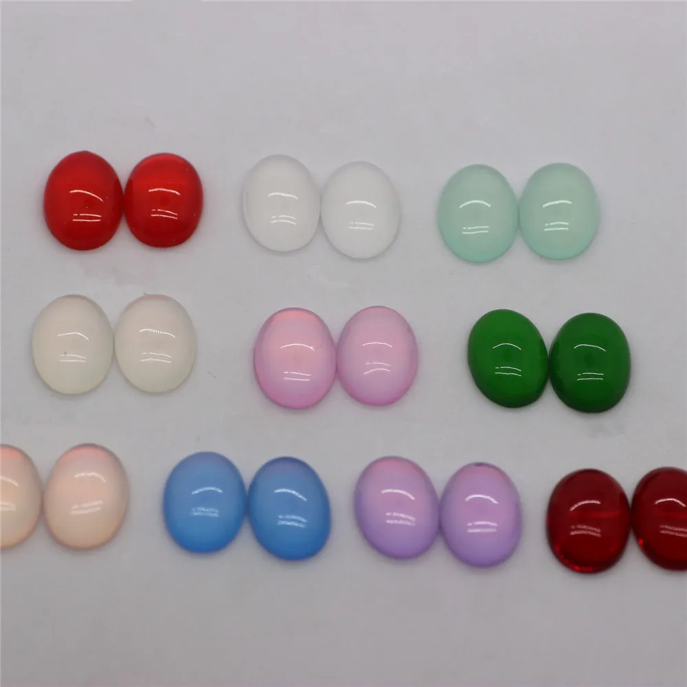 20pcs 10*14mm Resin Imitation Cat\'s Eye Light-sensing Oval Ring Face Jewelry Diy Antique Hairpin Inlay Material