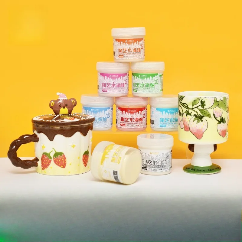 100ml Underglaze Color Paint 8 Colors Medium Temperature Ceramic Glaze DIY Pottery Hand Coloring Art Craft Pigment