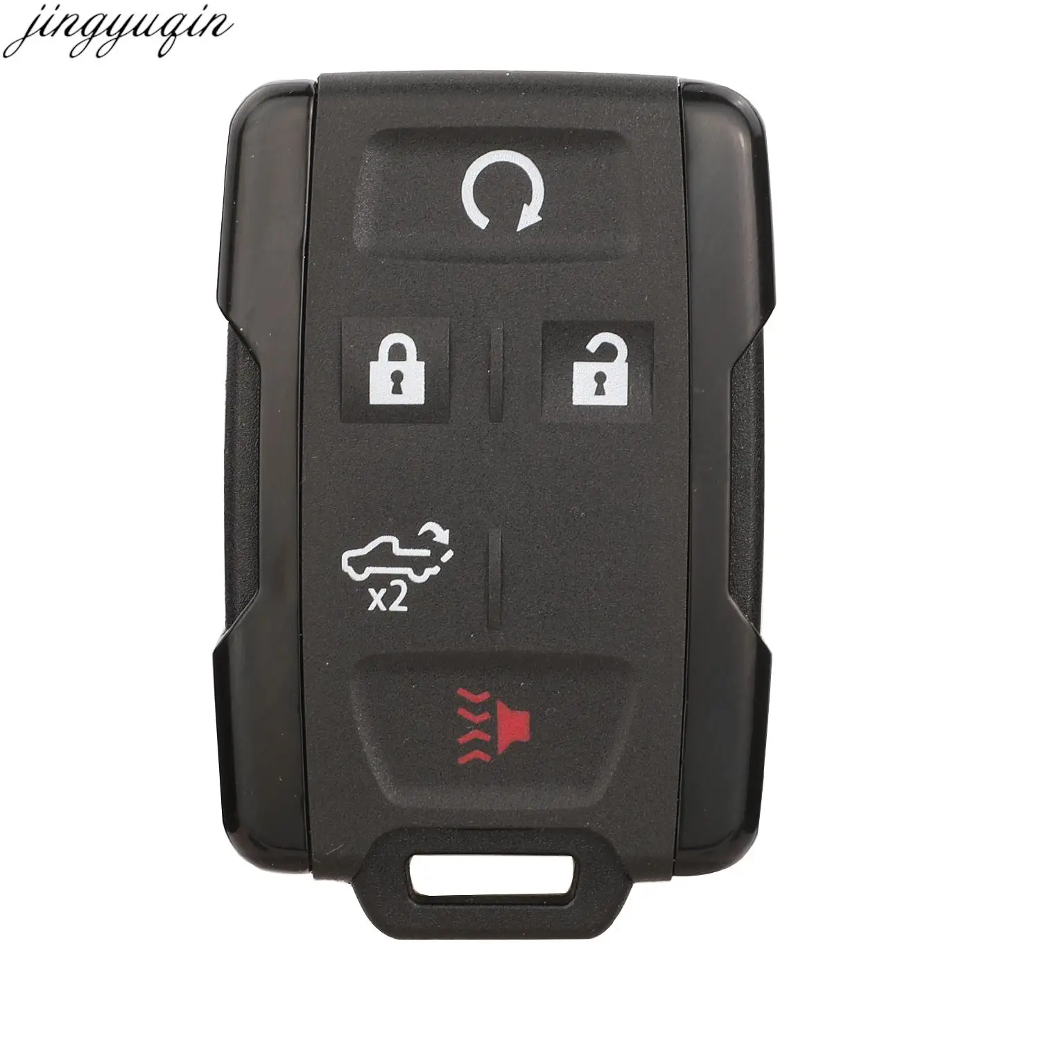 Jingyuqin Remote Car Key Case Shell M3N32337200 For Chevrolet Suburban Tahoe Silverado Canyon GMC Pickup 3+1/4+1 Buttons Black