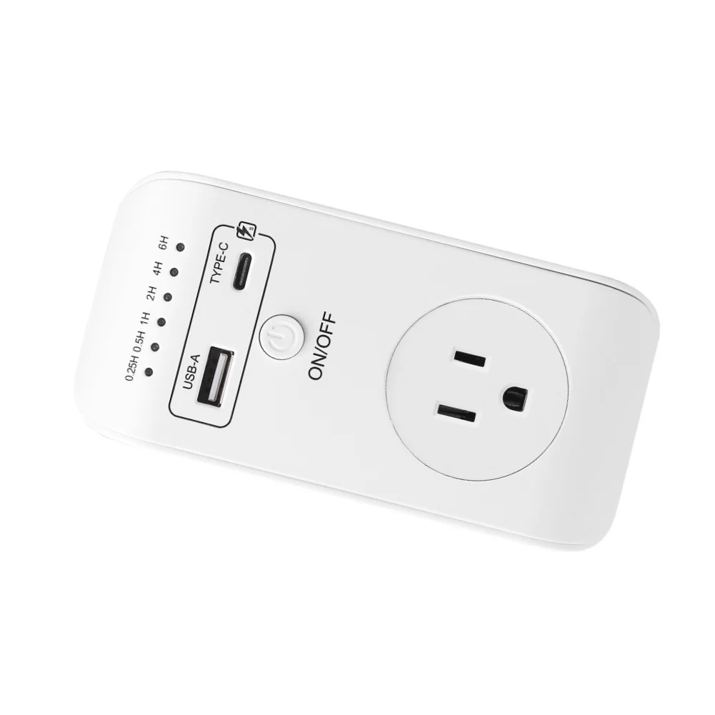 For Device Safety As Shown Timer Outlet Type C Outlet Intelligent Time Control Compact Design Space Saving ABS Material