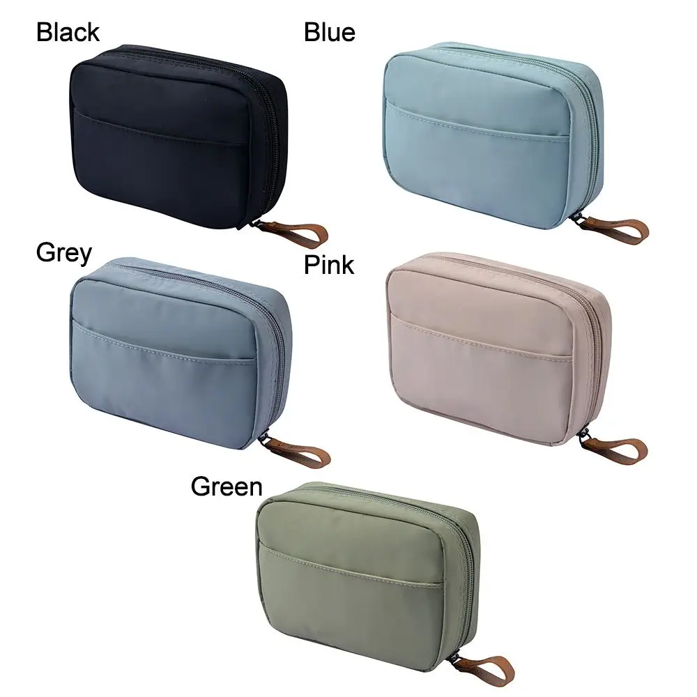 Portable Zipper Travel Organizer Cosmetic Bag Large Capacity Makeup Pouch Simple Beauty Storage Case