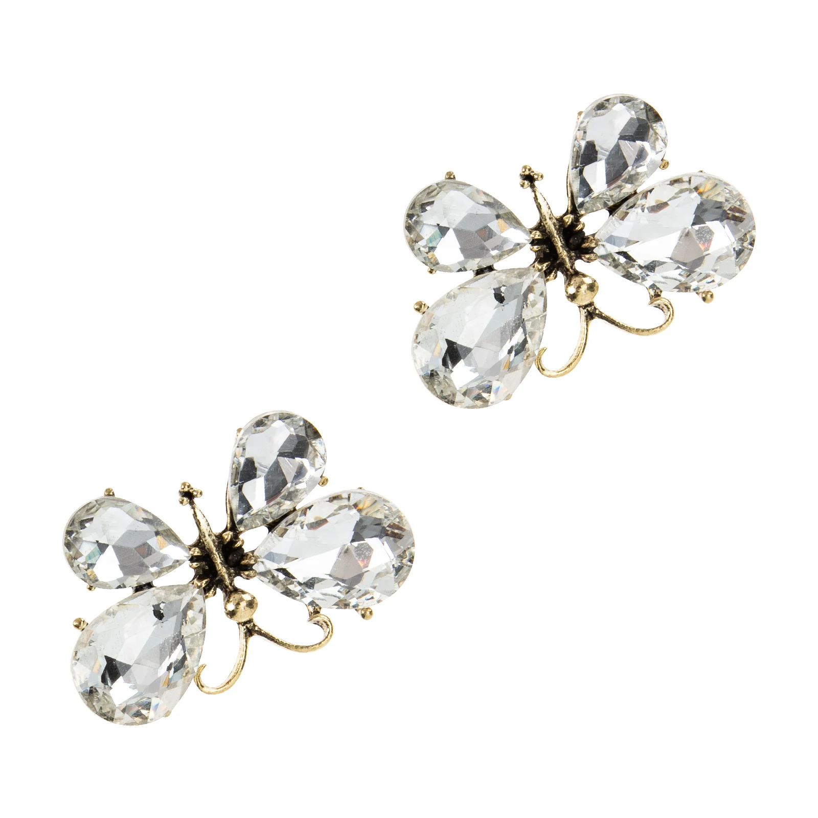 

Butterfly Charms for Jewelry Making Accessories Silver Glass Metal DIY Craft Material Decor Woman Hair Shoe Handbag