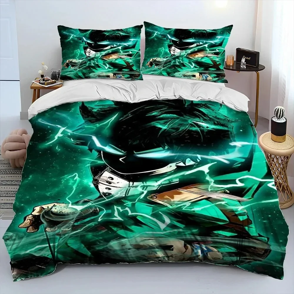 

Аниме My Hero Academy Izuku Deku комплект постельного белья для мальчиков и девочек, пододеяльник размера Twin Queen, наволочка, кровать для детей и взрослых