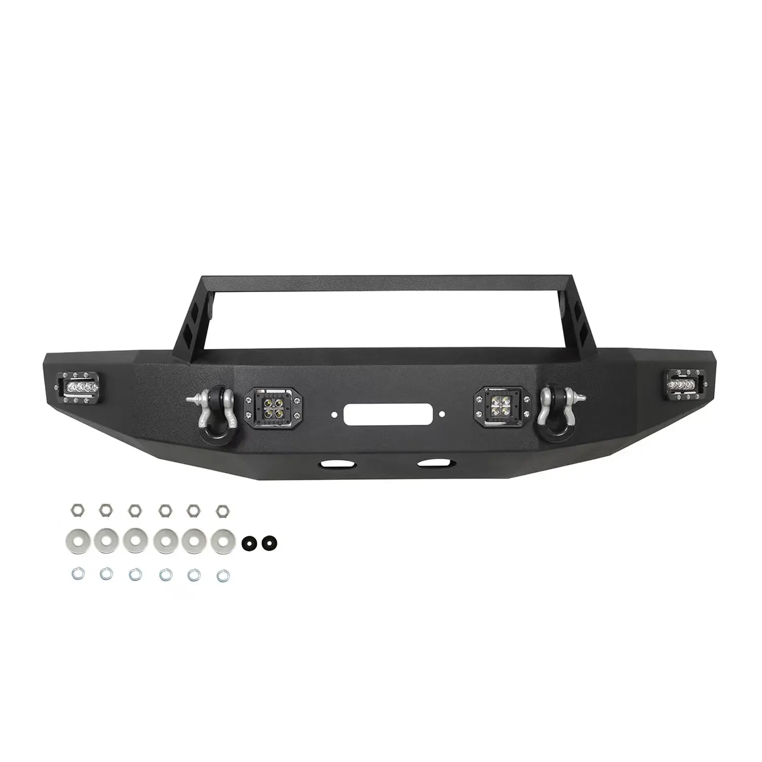 Black Steel Front Bumper With Light For Dodge Ram 1500 2019 year Accessories