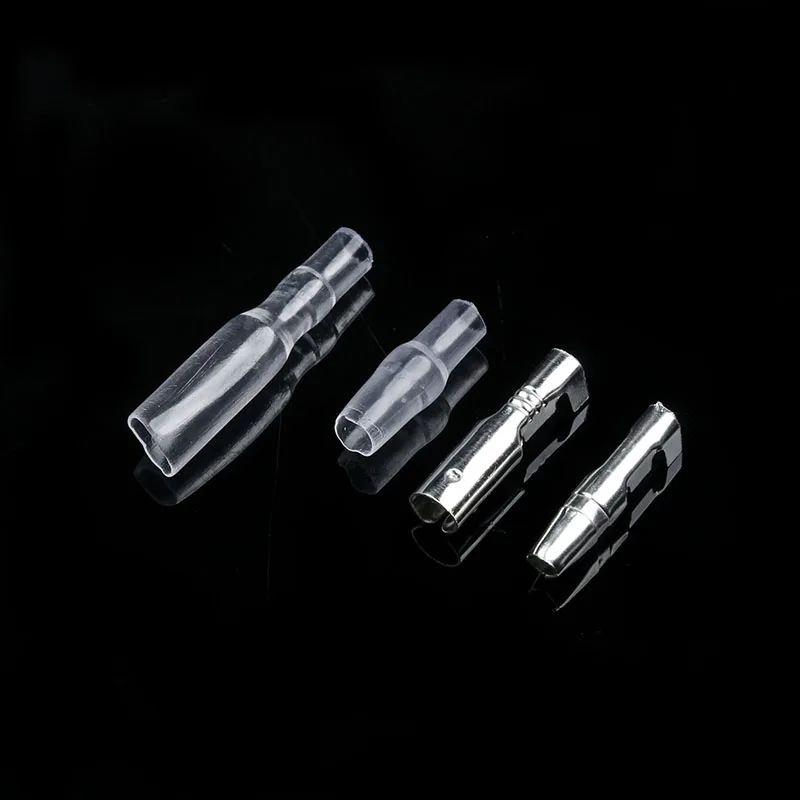 200Pcs 4mm Bullet Crimp Terminal Connectors Set Spade Connector 50 Female + 50 Male + 50 Case + 50 Case Wire Connectors Kit