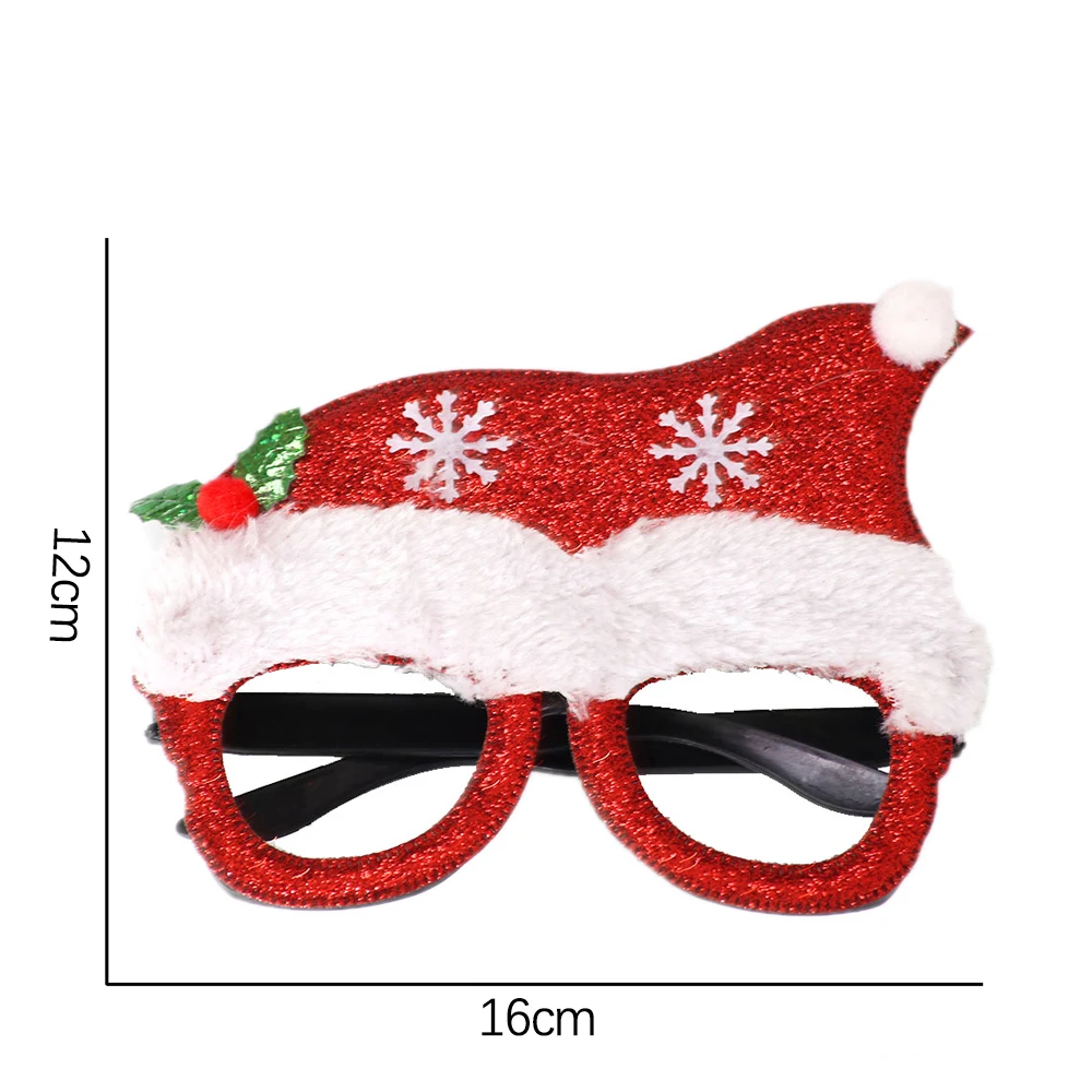 Christmas Glasses Plastic Decorative Glasses Kid Xmax Party Costume Accessory Photo Props Christmas Decoration Navidad Gift Cosp