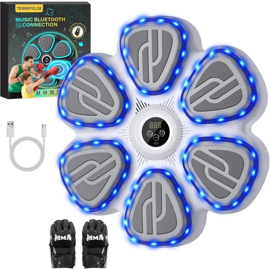 Punzonatrice musicale montata a parete per adolescenti e adulti Punzonatrice interattiva intelligente con luci a LED e Bluetooth per